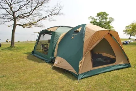 タフワイドドームテント300EXとタープの連結 | 家族でオートキャンプ
