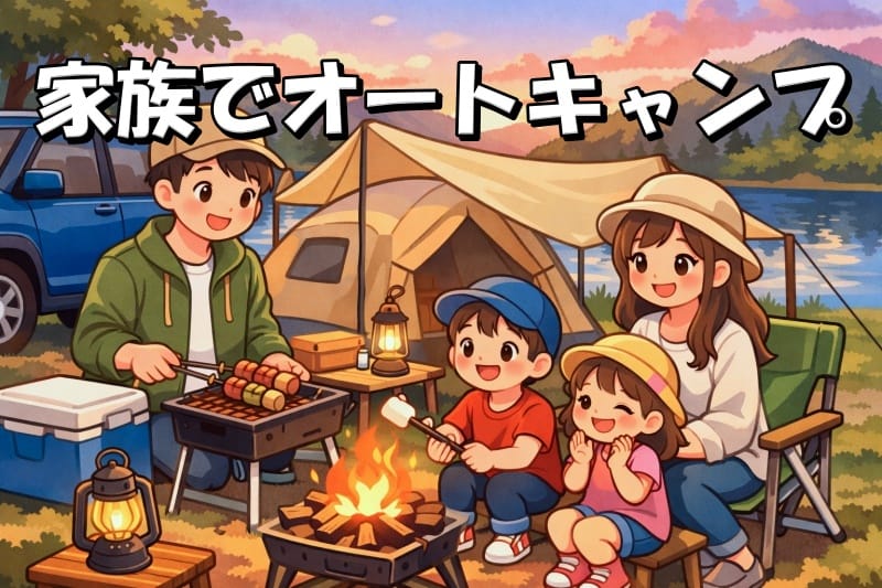 家族でオートキャンプ